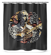 Musical Mandala Magic Shower Curtain